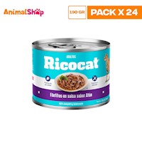 RICOCAT ADULTO FILETITOS ATUN LTA 160GR X24 UN